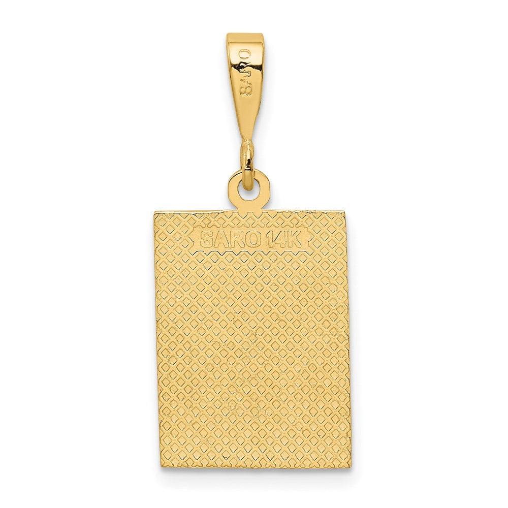 14K Yellow Gold Strength Pendant - Product Photo