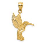 14K Diamond-cut Hummingbird Pendant - Product Photo