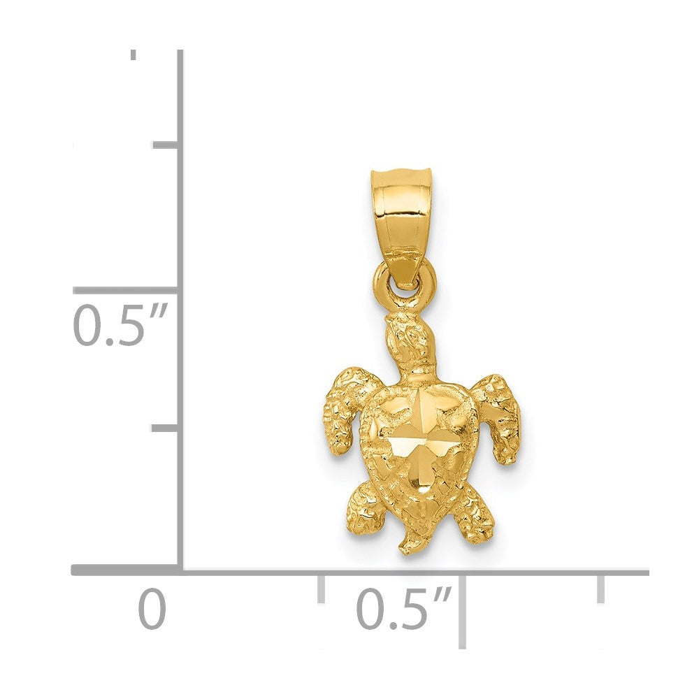 14K Turtle Pendant - Product Photo