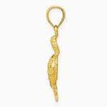 10K / 14K Yellow Gold Turtle Pendant - Product Photo