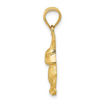 14K Diamond-cut Rabbit Pendant - Product Photo