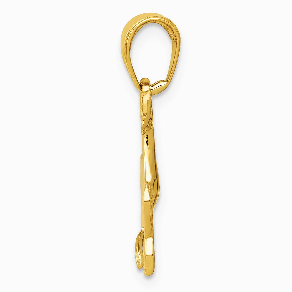 10K / 14K Yellow Gold Horse Pendant - Product Photo