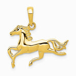 10K / 14K Yellow Gold Horse Pendant - Product Photo