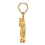 14K Diamond-cut Cat Pendant - Product Photo
