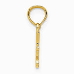 10K / 14K Yellow Gold I HEART MY DOGS Pendant - Product Photo