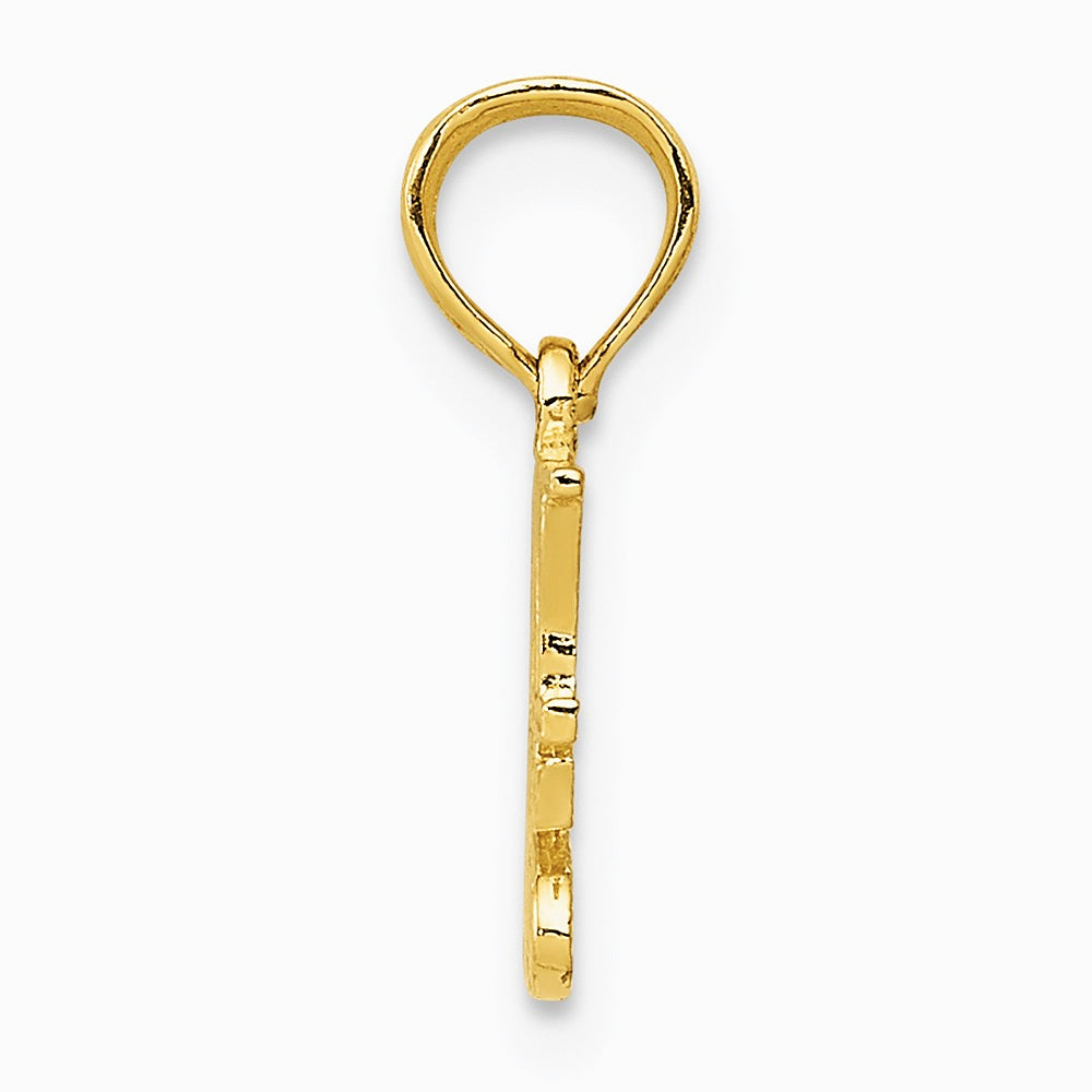 10K / 14K Yellow Gold I HEART MY DOGS Pendant - Product Photo