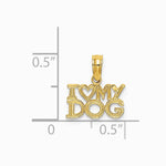 10K / 14K Yellow Gold I HEART MY DOG Charm - Product Photo