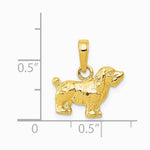 10K / 14K Yellow Gold Cocker Spaniel Dog Pendant - Product Photo