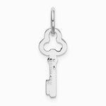 14K White Gold Key Letter I Initial Charm - Product Photo