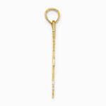 10K / 14K Yellow Gold Cheerleader with Pom-Poms Pendant - Product Photo