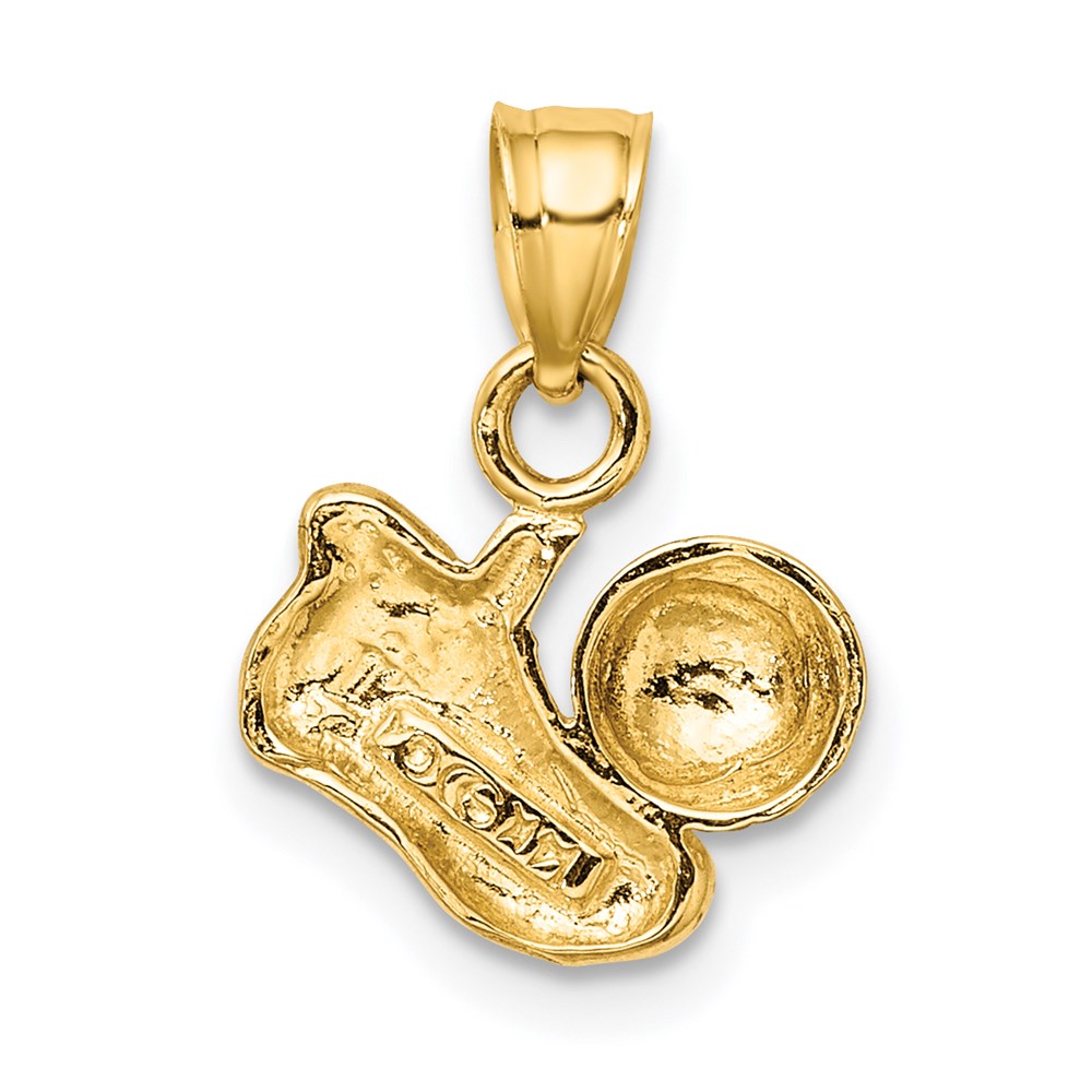 14k Soccer Ball w/Shoe Charm - Product Photo
