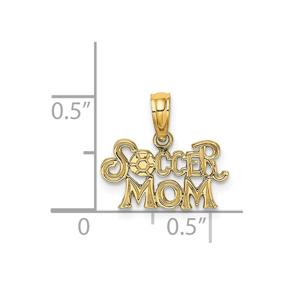 14K SOCCER MOM Charm - Product Photo