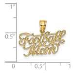 14K FOOTBALL MOM Charm - Product Photo