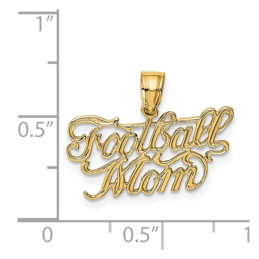 14K FOOTBALL MOM Charm - Product Photo