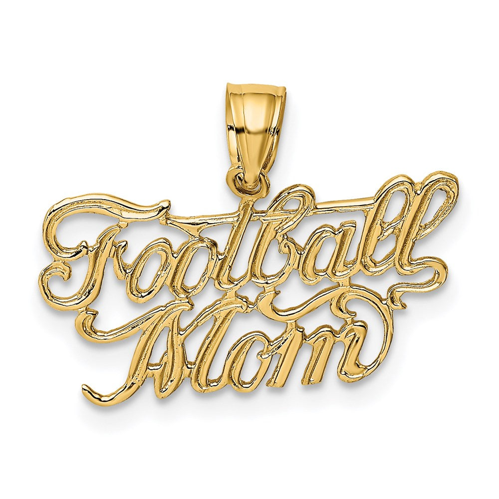 14K FOOTBALL MOM Charm - Product Photo