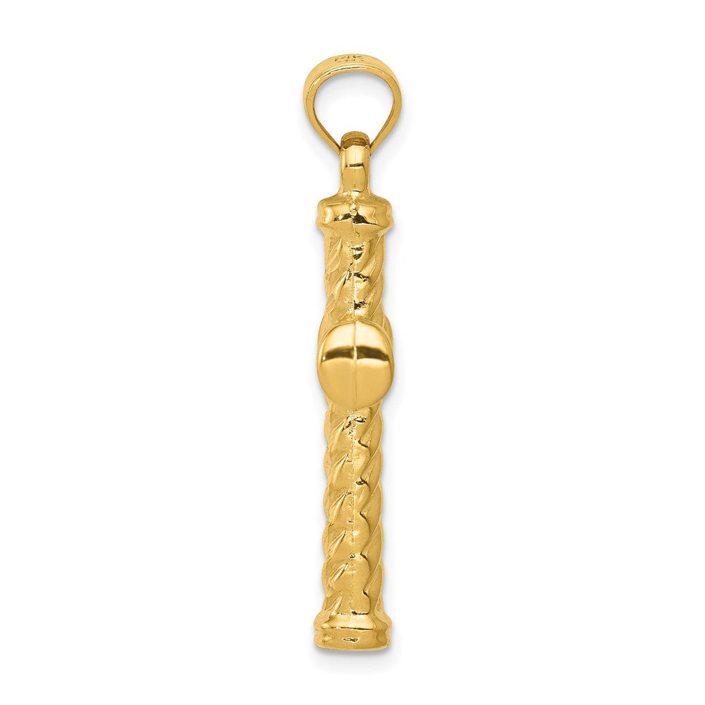 14k Reversible Diamond-cut Cross Pendant - Product Photo