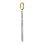 14K W/Rhodium Reversible Yellow/White Cross Pendant - Product Photo