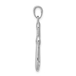 14K White Gold Cross Pendant - Product Photo
