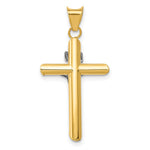 14K Two-Tone w/Rhodium Inri Crucifix Pendant - Product Photo