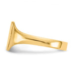 14k High Polished Oval Closed Back Baby Signet Ring - Product Photo