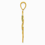 10K / 14K Yellow Gold 4-Leaf Clover Pendant with Enameled Tips - Product Photo