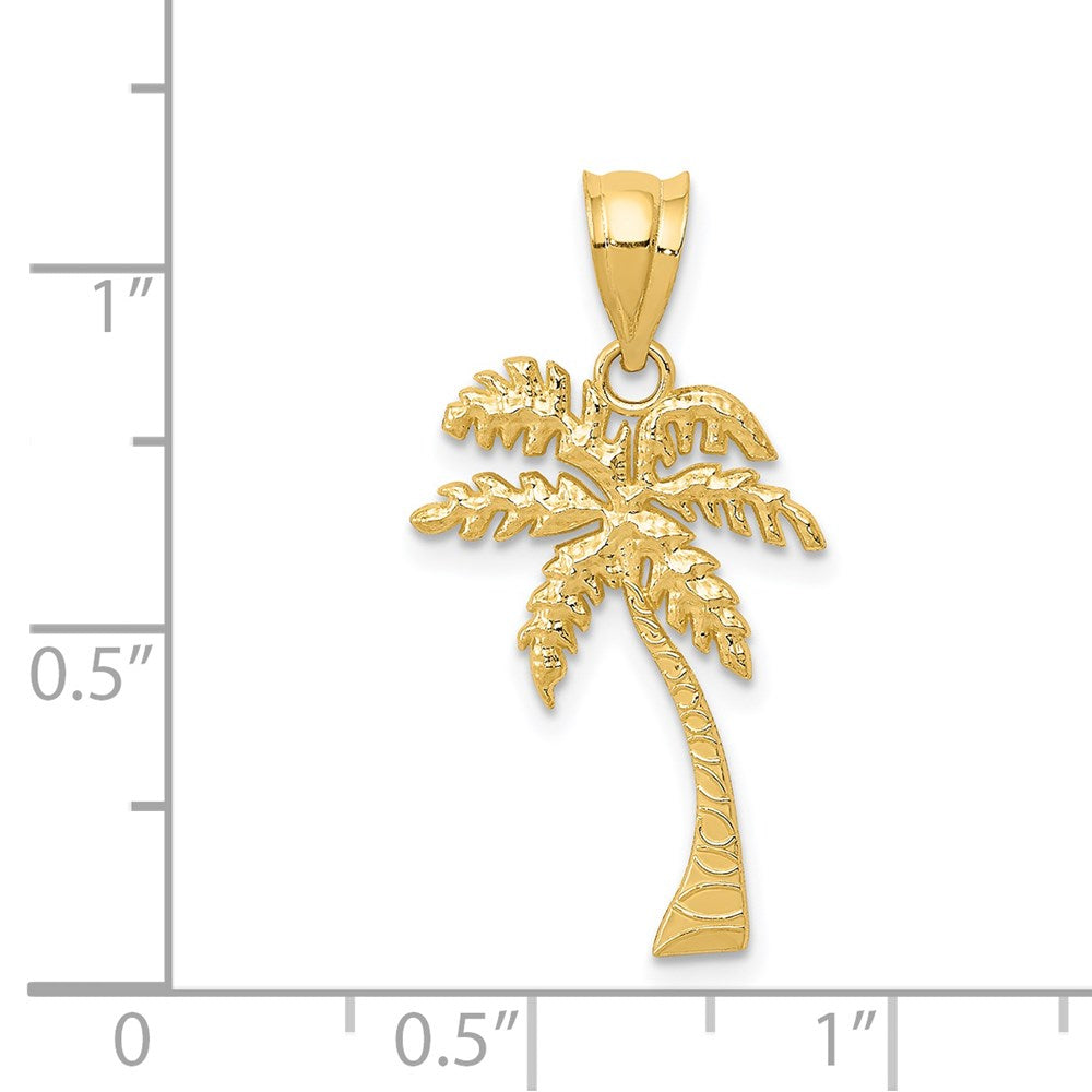 14k Mini Palm Tree Pendant - Product Photo