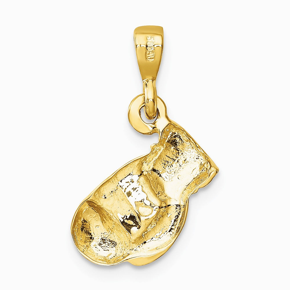 10K / 14K Yellow Gold Boxing Glove Pendant - Product Photo