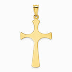 14K Yellow & Rhodium with Rhodium Fancy Cross Pendant - Product Photo