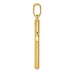 14K Reversible Textured/Polished Cross Pendant - Product Photo