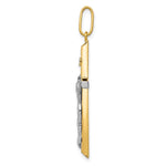 14k Two-tone Crucifix Pendant - Product Photo
