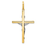 14k Two-tone Crucifix Pendant - Product Photo