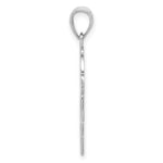 14k White Gold GRANDMA Birthstone Charm Holder Pendant - Product Photo