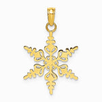 10K / 14K Yellow Gold Polished Snowflake Charm - Product Photo