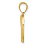 14K Yellow Gold Polished and Satin Mom/Baby Heart Charm - Product Photo