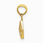 14K Yellow Gold Baby Block Charm - Product Photo