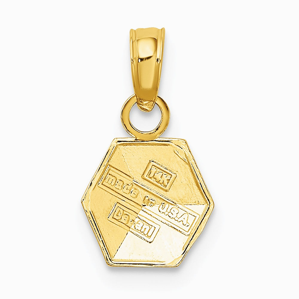 14K Yellow Gold Baby Block Charm - Product Photo