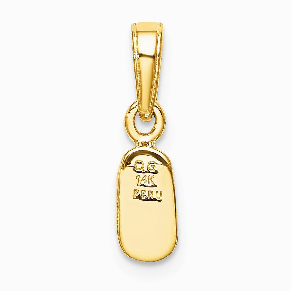 10K / 14K Yellow Gold Baby Shoe Charm - Product Photo