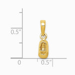 10K / 14K Yellow Gold Baby Shoe Charm - Product Photo