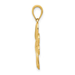 10K / 14K Yellow Gold Shamrock Charm - Product Photo