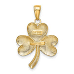 10K / 14K Yellow Gold Shamrock Charm - Product Photo