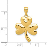 10K / 14K Yellow Gold Shamrock Charm - Product Photo