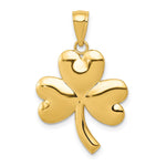 10K / 14K Yellow Gold Shamrock Charm - Product Photo