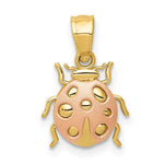 14k Two Tone Ladybug Pendant - Product Photo