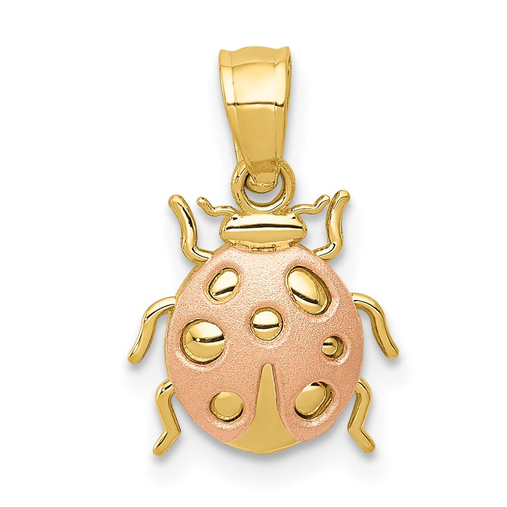 14k Two Tone Ladybug Pendant - Product Photo