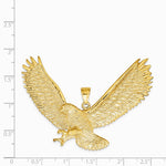 10K / 14K Yellow Gold Eagle Pendant - Product Photo