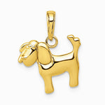 10K / 14K Yellow Gold Polished Dog Charm - Product Photo