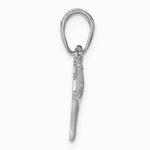 10K / 14K White Gold Polished Dog Charm - Product Photo