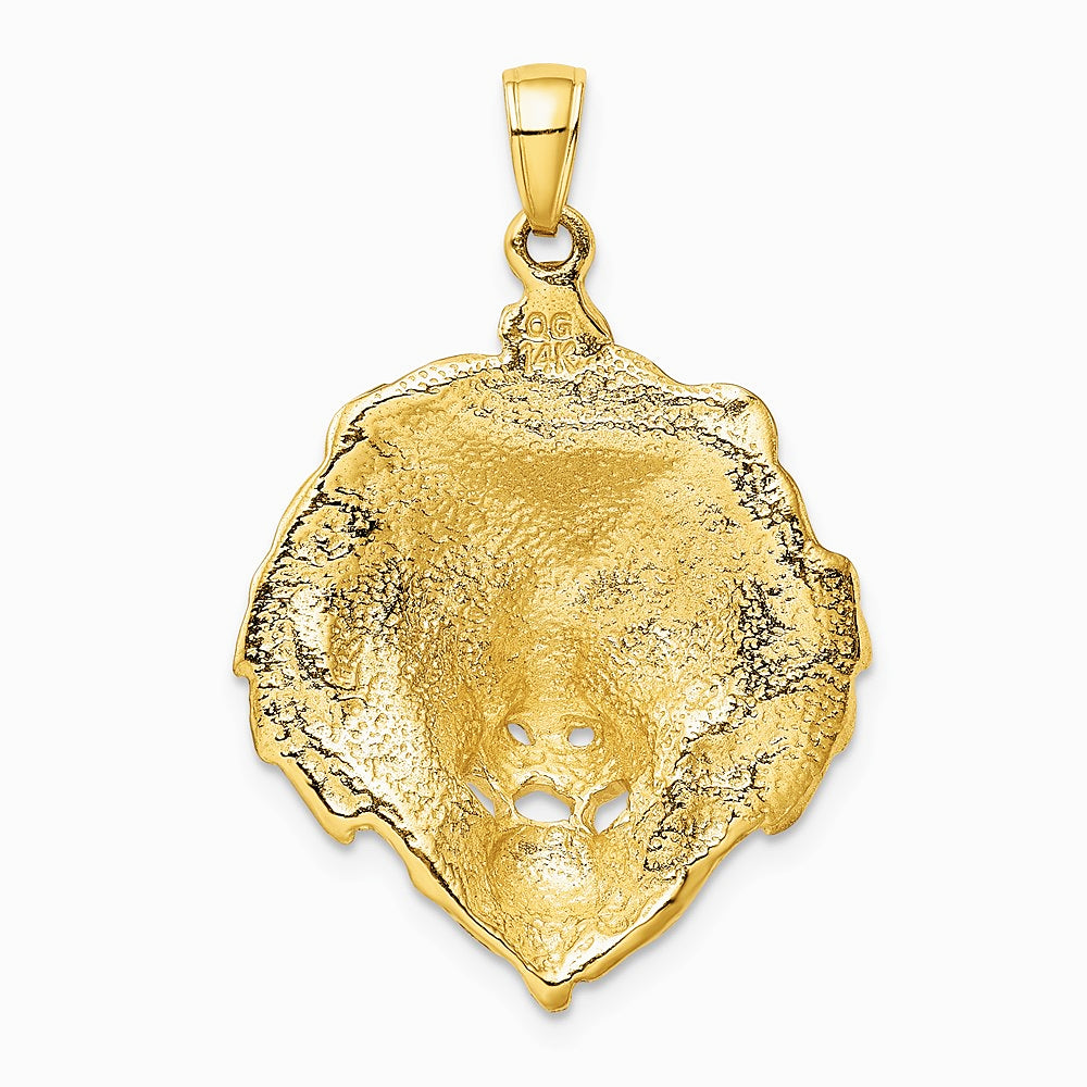 10K / 14K Yellow Gold Lion Charm - Product Photo