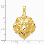 10K / 14K Yellow Gold Lion Charm - Product Photo