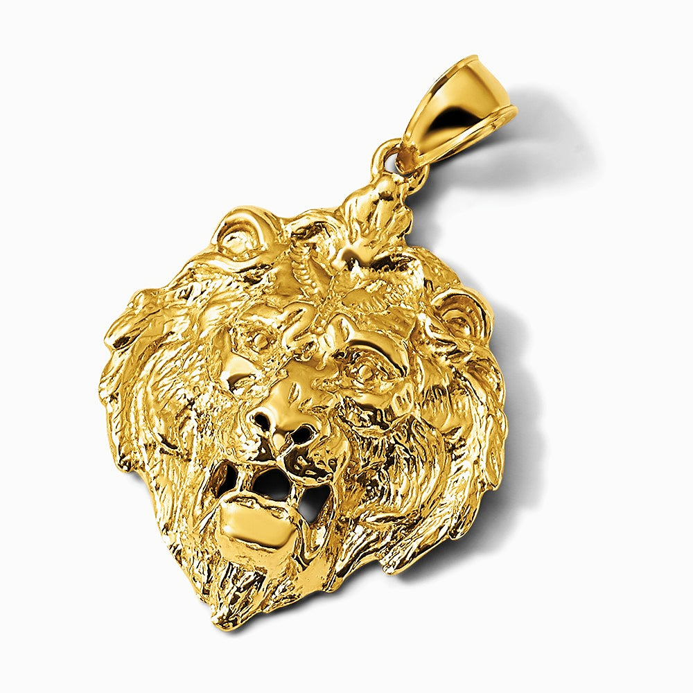 10K / 14K Yellow Gold Lion Charm - Product Photo